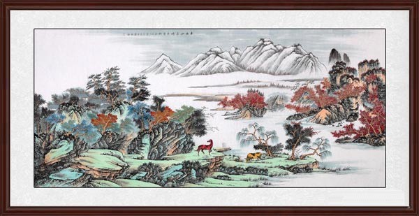 董事長(zhǎng)辦公室設(shè)計(jì)時(shí)掛哪些裝飾畫，可以襯托出品味和修養(yǎng)《春去秋冬時(shí)來(lái)運(yùn)轉(zhuǎn)》